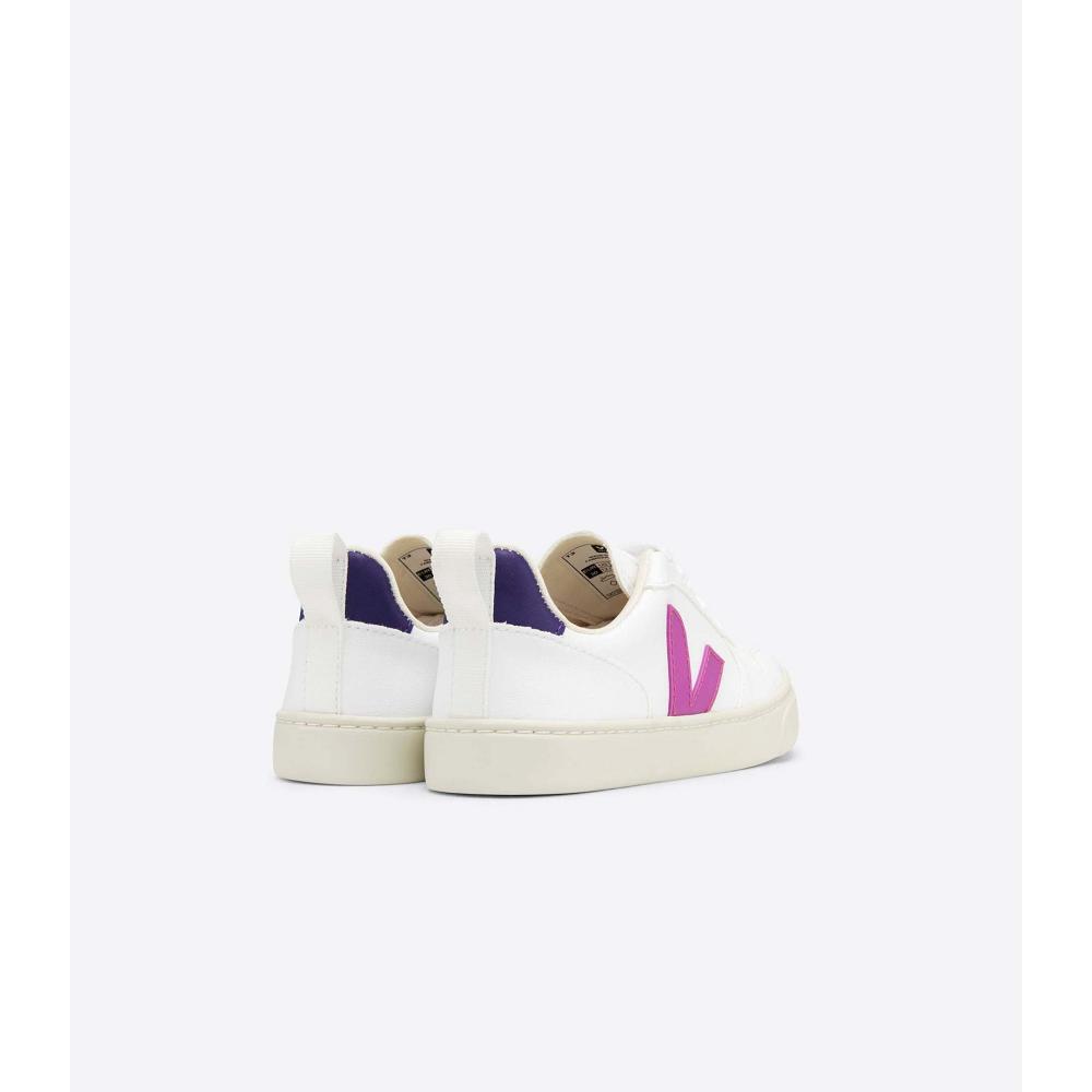 Pantofi Copii Veja V-10 LACES CWL White/Purple | RO 793MQZ